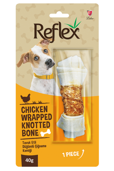 REFLEX TAVUK ETLİ DÜGÜMLÜ KEMİK 40 GR